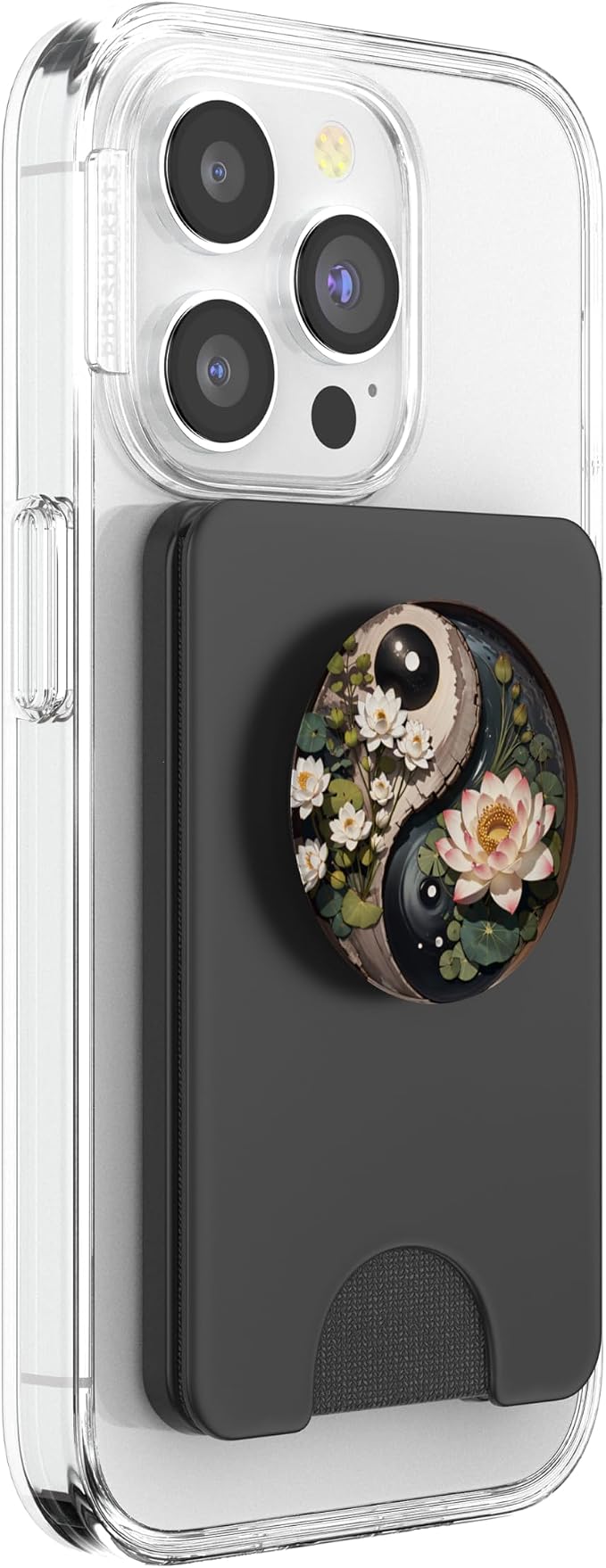 Lotus Flower Pond Yin Yang PopSockets Adhesive PopGrip