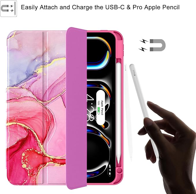 Soke Case for iPad Pro 11 Inch (M5 2025/M4 2024) - Book Black | Built-in Apple Pencil Slot Auto Sleep/Wake Lightweight Protective Cover