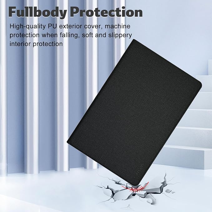 Case Cover for ALLDOCUBE iPlay 70 Mini UltraKONXISA Tablet Case with Premium PU+TPU Material Anti-Scratch and Full Protection Tablet Sleeve Protective Cover with Folding Adjustment Black