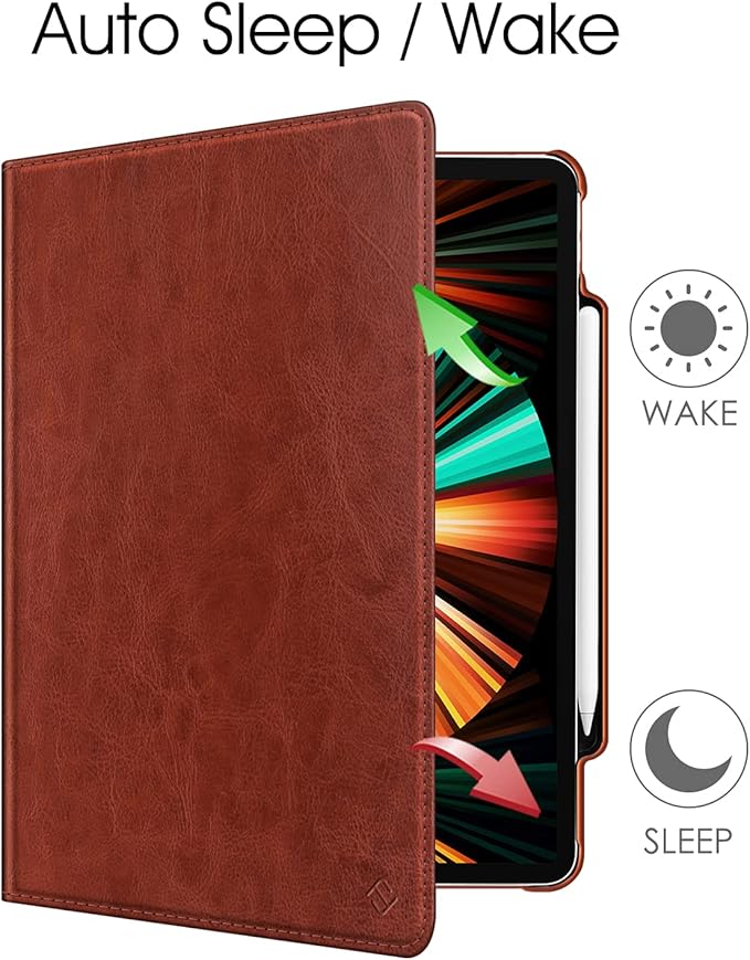 Fintie Rotating Case for iPad Pro 12.9-inch 6th/5th/4th/3rd Generation | 360° Swivel Stand Landscape &amp Portrait Viewing Shockproof Protective Cover Pencil Holder Auto Sleep/Wake Black