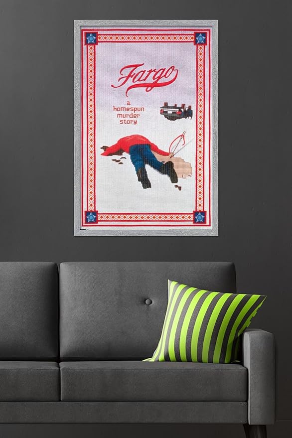 Fargo (1996) - One Sheet Wall Poster, 34L" x 22.4W", Gray Framed Version