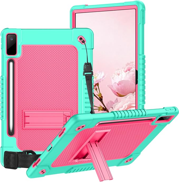 Case for Lenovo Tab P12for Lenovo Tab P12 12.7 Tablet CaseShockproof with Kickstand/Shoulder Strap Case for Lenovo tab P12/Xiaoxin Pad Pro 12.7 Tablet TB370FU/TB371FC (Black)