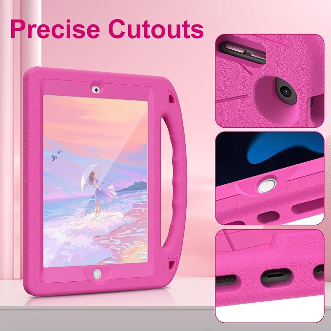 Kids Case for iPad 9th/8th/7th Gen. (10.2-inch 2021/2020/2019) | Shockproof Cover with Built-in Screen Protector and Stand Black