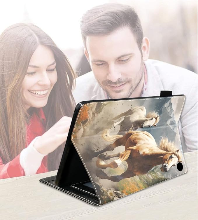 Case for Amazon Kindle Fire HD 8/Fire HD 8 Plus Tablet (12th/10th Generation 2024/2022/2020 Release) Slim PU Leather Cover with Card Slot &amp Auto Wake/Sleep African American Women