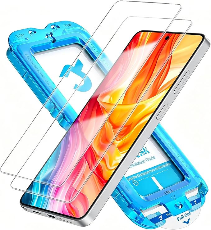 2 Pack for Samsung Galaxy S26 Ultra Screen Protector Auto Align Glass | [Auto-Dust Removal] [12 FT Shatterproof] Tempered Glass Support Fingerprint Unlock HD Easy to Install for Beginners