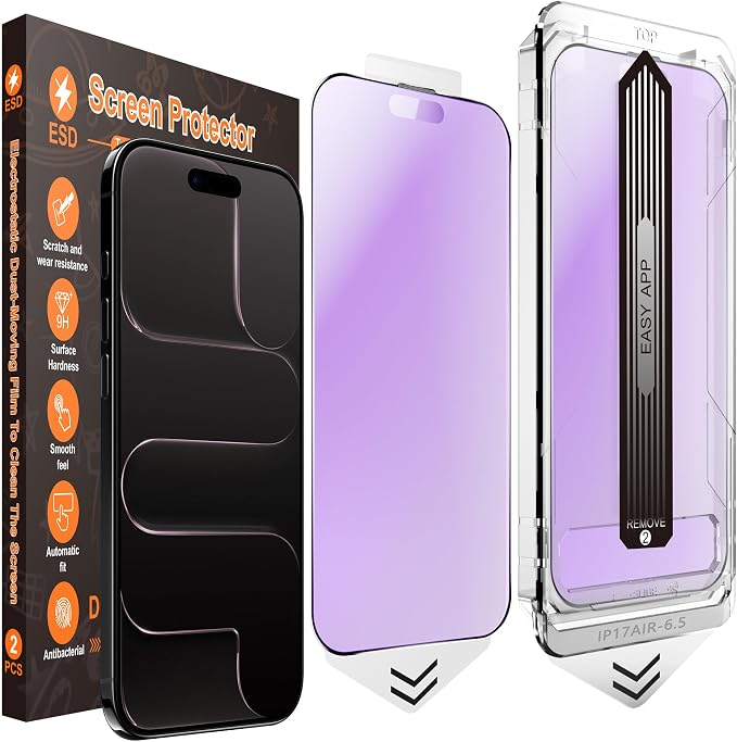 [2-Pack Matte Tempered Glass Screen Protector for iPhone 15 Pro Max Anti-Fingerprint &amp Oil Resistant Smooth as Silk 9H Hardness Bubble-Free Case Friendly 6.7-Inch