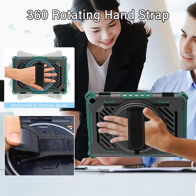 for Flre HD 8 &amp 8 Plus Case 12th/10th Generation (2024/2022/2020 Release) with 360 Kickstand Hand Strap for Kids