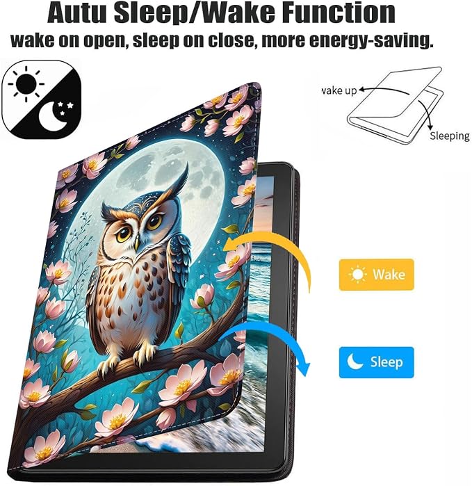 Case for Samsung Galaxy Tab A9 Plus 11 Inch 2023 Model (SM-X210/X216/X218) Premium PU Leather Stand Folio Cover with Auto Sleep/Wake Abstract Colorful Dog