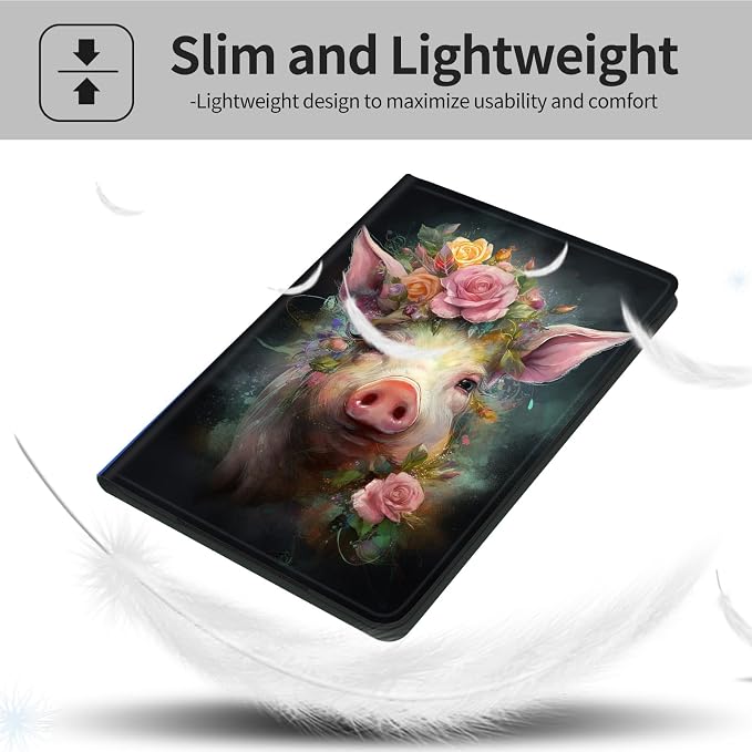 Case for iPad (A16) 11th Generation 11 Inch (2025)iPad 10th Generation 10.9 Inch (2022)PU Leather Slim Standing Smart Coverwith Auto Sleep/WakeBall on Fire