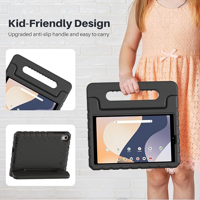 Kids Case for Onn 8 inch Tablet Case Gen 4 2024 (Model:100135923) | Foldable handle highly durable odorless and easy to install suitable for children's learning and play.