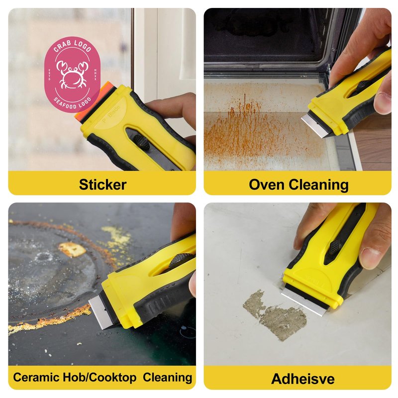 Kiemeu Oven Razor Blade Scraper Tool For Glass Stove Top Scraper Tool