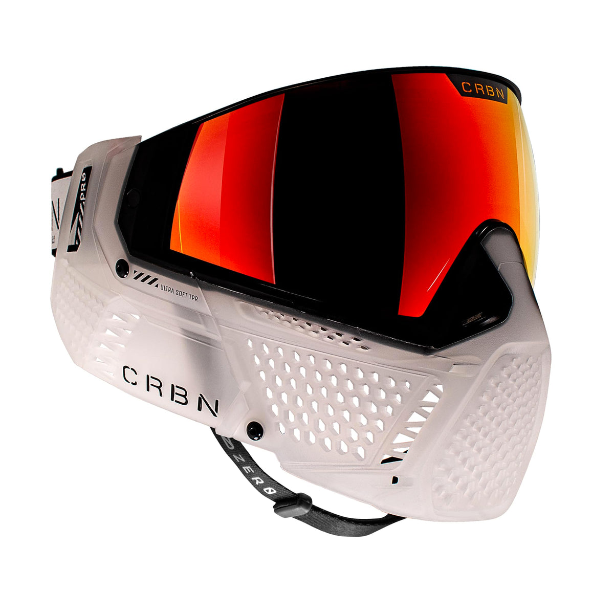 CRBN Paintball Zero Pro Goggle - Includes: Two Lens + Visor + Case - Carbon Paintball (Clear, Less Coverage)