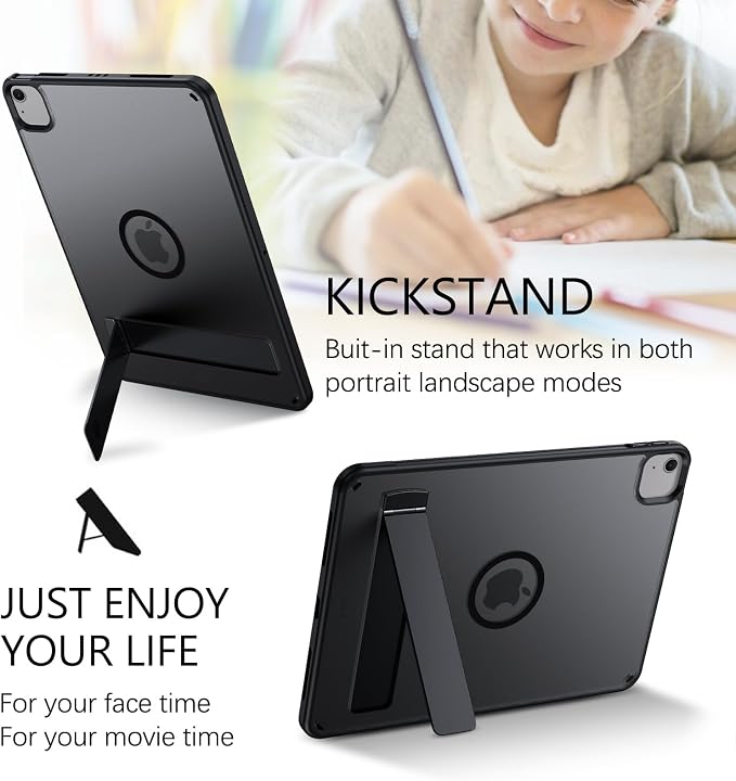 BENTOBEN for iPad Air 11 Case M3/M2 2025/2024 with Invisible StandiPad Air 7th/6th Gen Magnetic CaseTranslucent Matte Shockproof Protective Tablet Cover for iPad Air 5th/4th Gen 10.9 2022Black