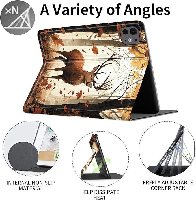 Case for iPad (A16) 11th Generation 11 Inch (2025)/ iPad 10th Generation 10.9 inch 2022Slim PU Leather Smart Cases Covers with Auto Wake/Sleep-Beast Roared