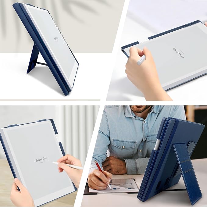 E NET-CASE Case for Remarkable 2 Paper Tablet - Business Design Protective Stand Cover with Pen Holder/Hand Strap/Carrying Shoulder Strap &amp Auto Sleep/Wake for 10.3 2020 Released (Green)