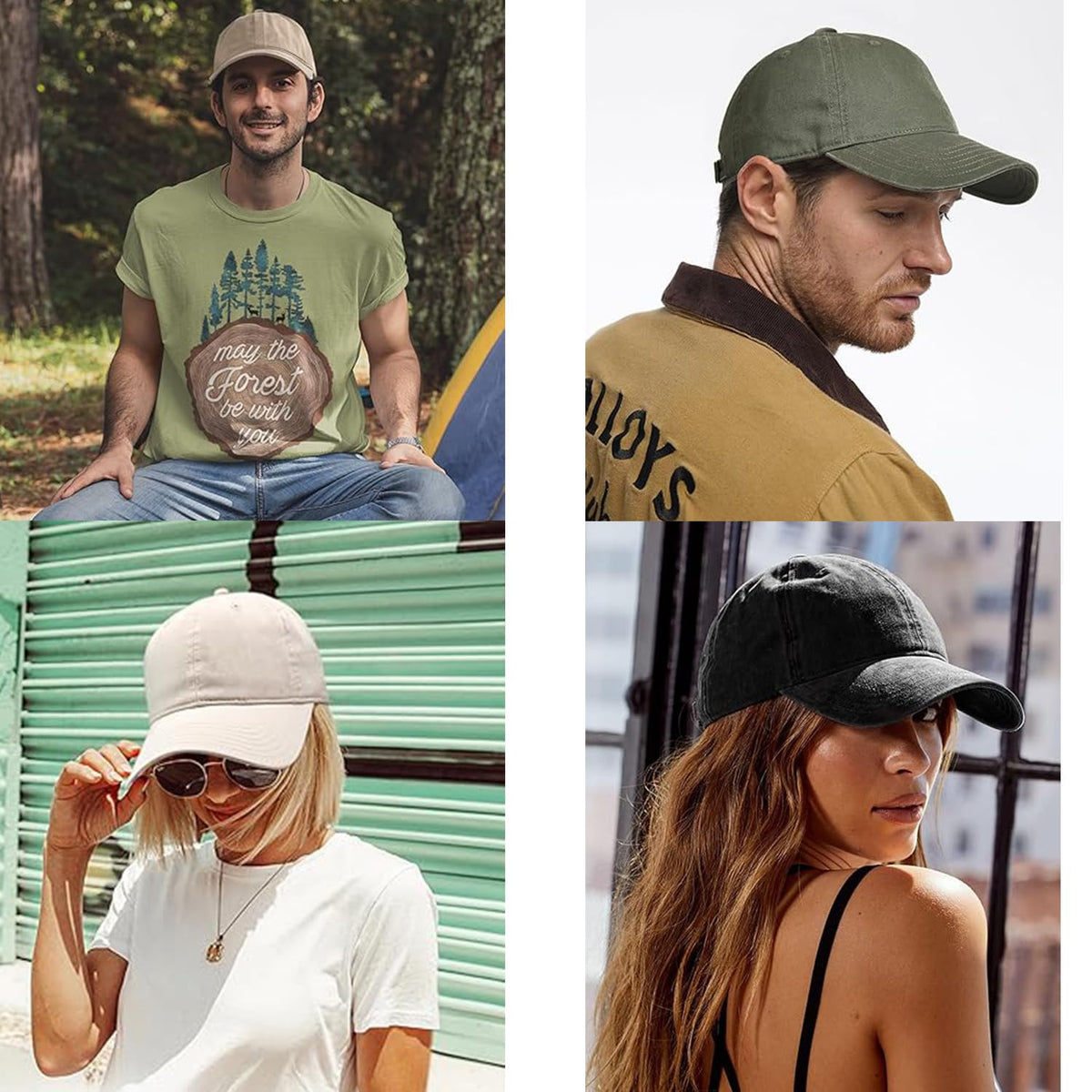 2 Packs Womens Baseball Caps Plain Baseball Hat Summer Sun Visor Hats Baseball Cap Men Adjustable Dad-Hat