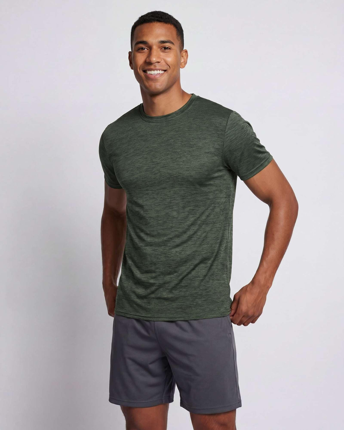 5 Pack Men's Dry Fit Short Sleeve T-Shirt Gym Workout Athletic Running Tee
