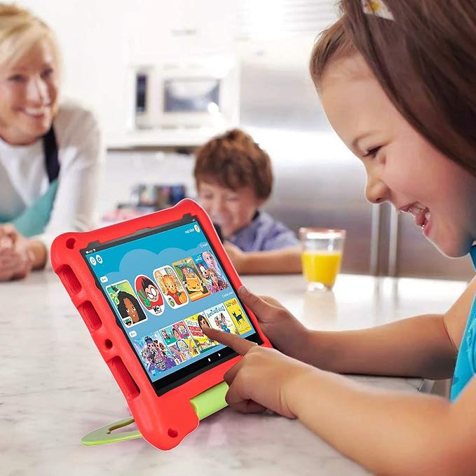 2023 New 10in Tablet Case for Kids(2021/2023 Release 11/13th Generation)OQDDQO Light Weight Anti Slip Shockproof Kids Friendly Case for 10 inch Table Not Compatible ipad Tablet(Red)