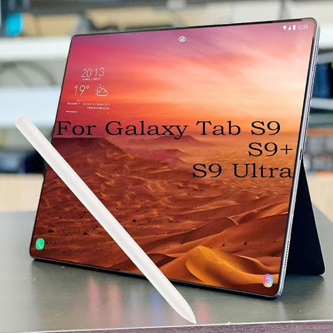 Beige Galaxy Tab S9 Ultra S Pen Replacement for Samsung Galaxy Tab S9 Plus Stylus Pen Replacement withBluetooth + Free 5 Tips for Samsung Galaxy Tab S9 Pen