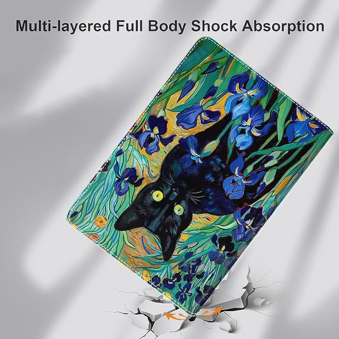 Case for iPad Air 11 Inch Case M2 2024 iPad Air 6th Gen Case/iPad Air 5th Gen 2022/Air 4th 2020 10.9 Inch Slim Stand Protective Smart Cover Fit iPad Air Retro Moth