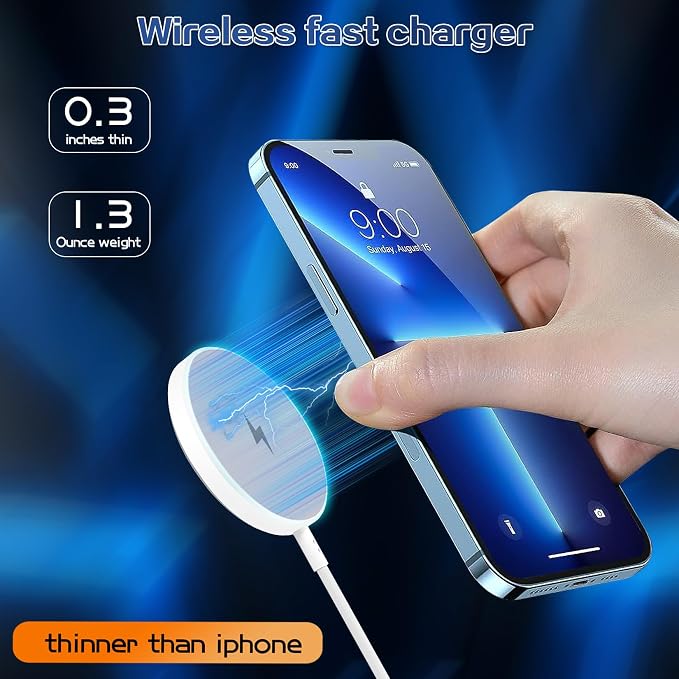 Magnetic Wireless Charger for iPhone 17 162Pack 6FT Wireless iPhone Charging Fast Mag-Safe Charger with Apple USB C Charging Block for iPhone 17 Pro max/17Air/16/15/14/13/12/11/AirPods Pro 3/2-Black