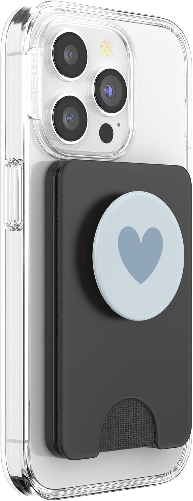 Pale Blue Cute Heart Minimalist Heart Love PopSockets Adhesive PopGrip