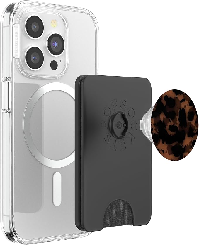 Brown Amber Leopard PopSockets PopGrip for MagSafe