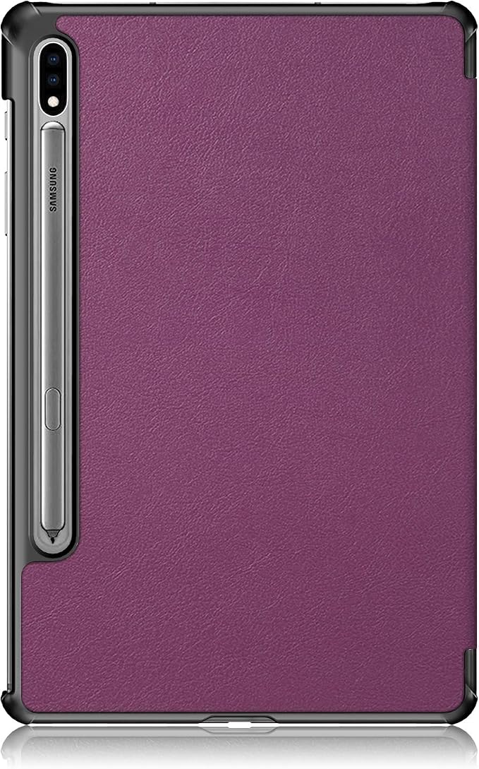 Case for Samsung Galaxy Tab S8 Plus 12.4 2022/S7 FE 2021/S7 Plus 2020 (SM-X800/X806/T730/T733/T736/T738/T970/T975/T976) Lightweight Tri-Fold Stand Thin Cover Auto Wake/Sleep Almond Blossom