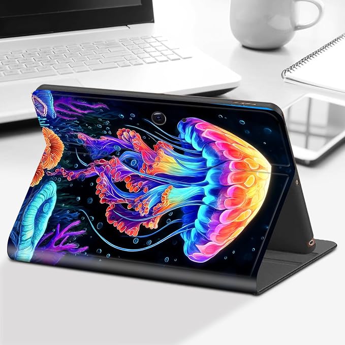 Case for Microsoft Surface Go 4/3/2/1 (2023/2021/2020/2018)-Slim PU Leather Lightweight Adjustable Stand Smart CoverAmerican Flag