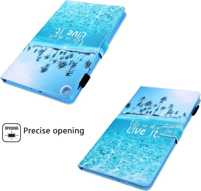 for Galaxy Tab A 8.4 Case 2020 Model (SM-T307/T307U) with Pencil Holder Pockets Multi-Angle Viewing Folio Stand PU Leather Shockproof TPU Cover for Samsung Tab A 8.4 T307 Black Rose Flower