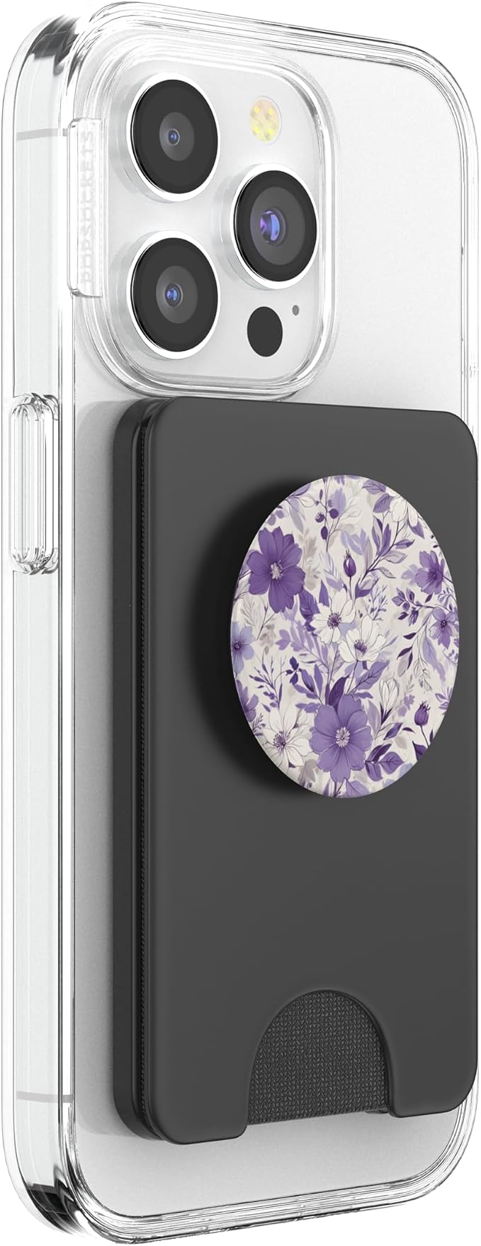Purple Lavender Floral Pattern PopSockets PopGrip for MagSafe
