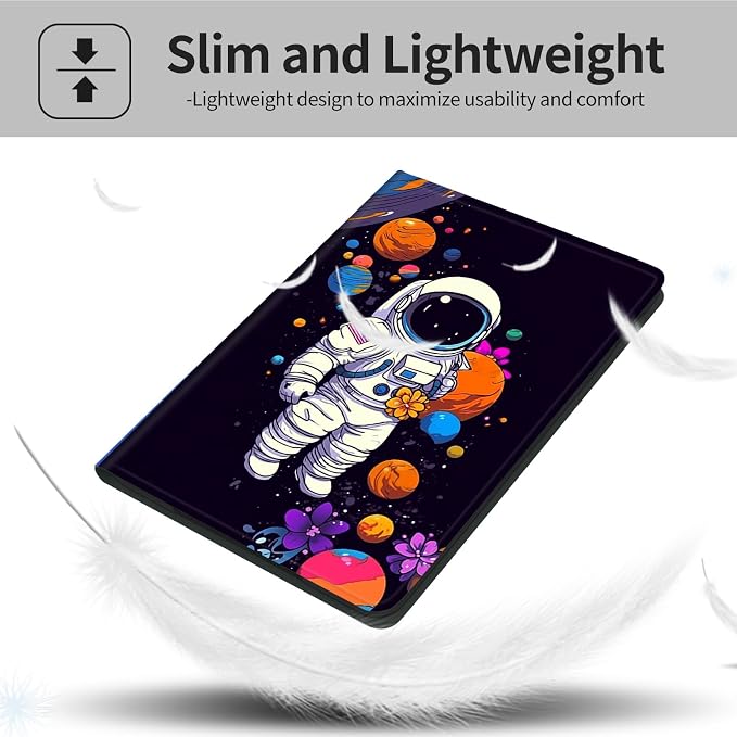 Case for iPad (A16) 11th Generation 11 Inch (2025)iPad 10th Generation 10.9 Inch (2022)PU Leather Slim Standing Smart Coverwith Auto Sleep/WakeBall on Fire