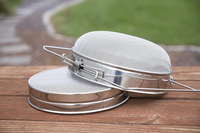 VIVO Stainless Steel Honey Strainer Double Sieve, Bee Keeping Equipment Filter