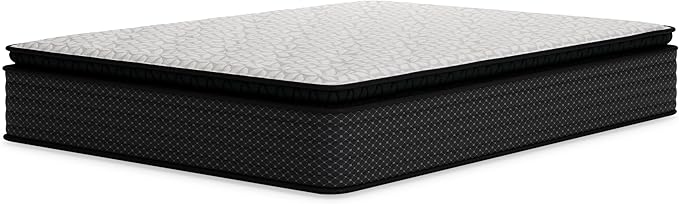 Signature Design by Ashley Limited Edition Pillow Top 13 " Pillow Top Hybrid Mattress with Gel Memory Foam and Edge Support for Cool Sleep and Pressure Relief, California King, Fiberglass Free