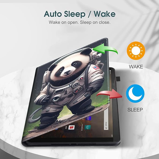 Case for All-New Amazon Fire HD 10 and 10 Plus Tablet (13th/11th Generation 2023/2021 Release) 10.1 Multi-Angle Smart Stand Cover Auto Sleep/Wake Skull and Fire