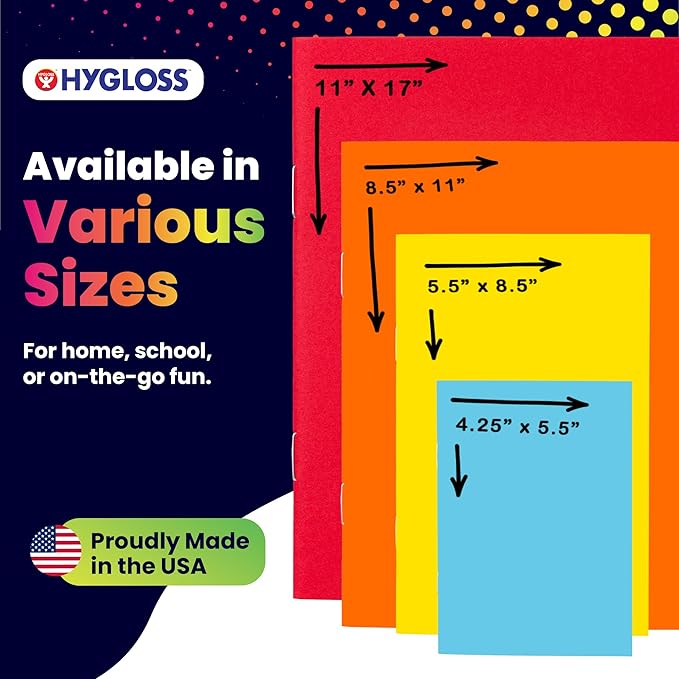 Hygloss Blank Books - Bulk 100 Pack – 4.25" x 5.5" A6 Assorted Colors – Paperback Blank Books for Kids to Write Stories, Doodle Art – Plain Drawing Sketchbook, Unlined Journal, Notebook Without Lines