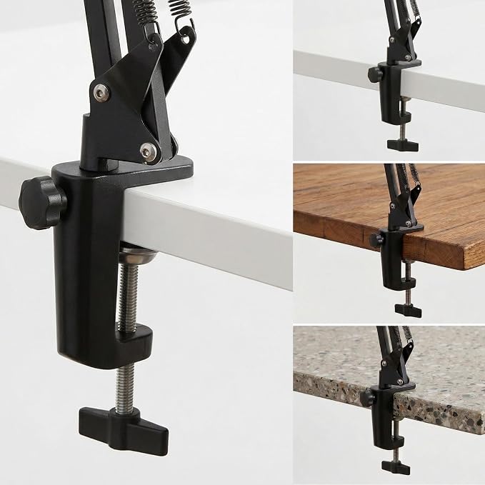 Overhead Phone Mount with Table Clamp – Stable Top-Down Phone Holder for Drawing Tracing Filming &amp Crafts – Adjustable Desk Clamp Stand for Creators