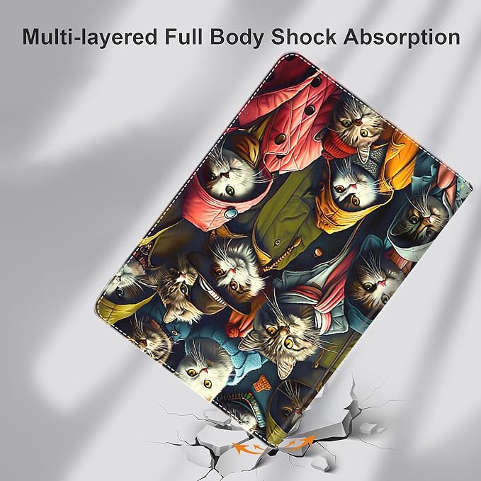 Case for iPad (A16) 11th Generation 11 Inch (2025) iPad 10th Generation 10.9 Inch (2022)，Slim Fit Foldable Standing Cover Case with Auto Sleep/Wake Retro Moth