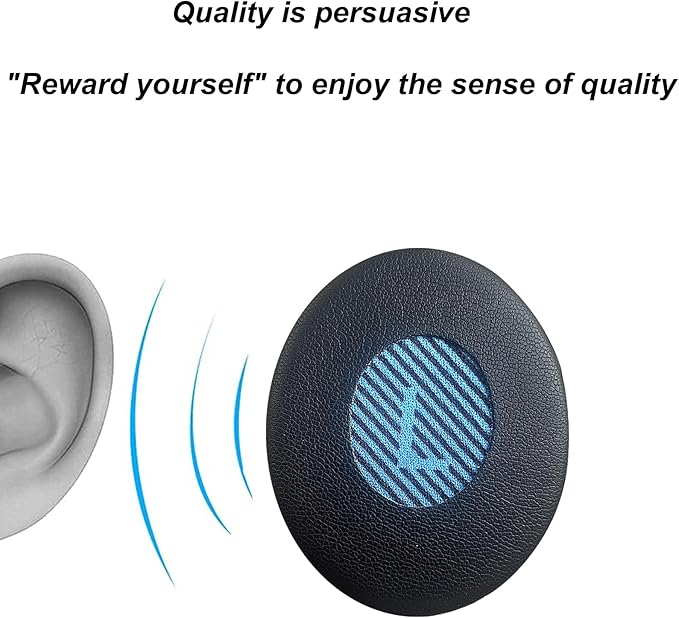 Replacement Ear Pads for Bose Ear 2 (OE2 & OE2i)/ SoundTrue On-Ear (OE),Headphones Ear Cushions Covers for SoundLink On-Ear (OE) Headset Accessories Ear Cups Repair Part 1 Pair-Black