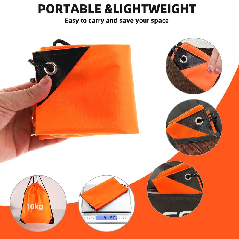 Haokuaile Drawstring Backpacks, 20 Pack — Ideal for Parties, Classroom Activities, Group Events & Giveaways (20, Orange)