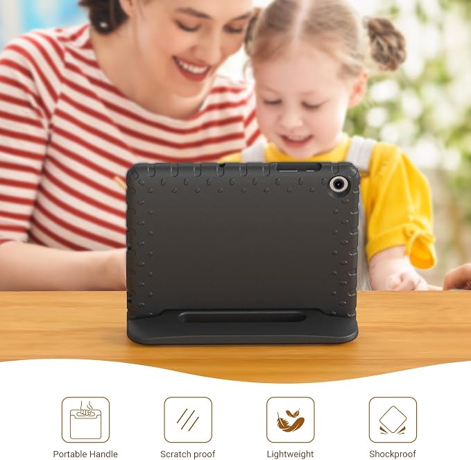 Kids Case for Samsung Galaxy Tab A11+A9+ Shockproof StandBlack | Shockproof EVA MaterialDesigned for Samsung Galaxy Tab A11 Plus 2025/A9 Plus 2023 11 TabletAdjustable handle stand
