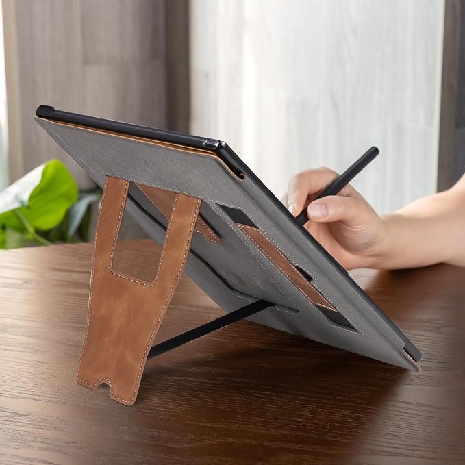 CoBak Stand Case for Remarkable 2 Paper Tablet 2020 10.3 with Hand Strap | Lightweight and Hard Back Shell Protective Book Folio Cover with 2 Kickstand Stand Angles and Pen Holder Features Black
