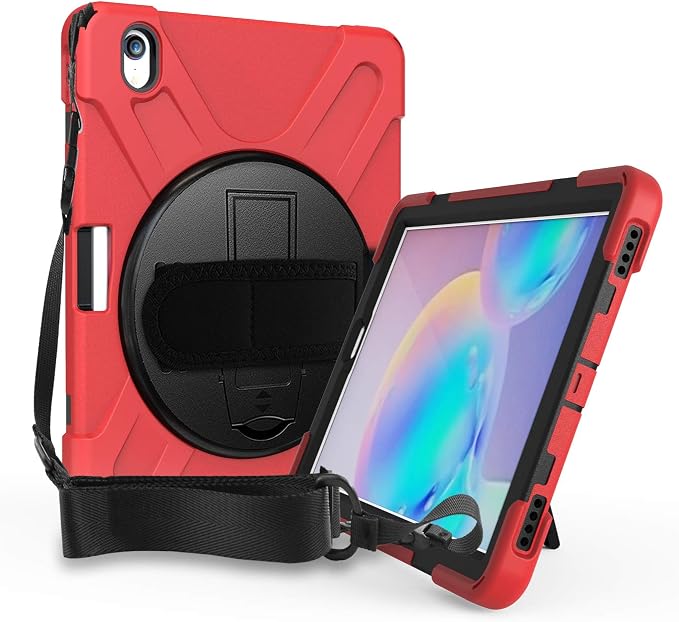 KIQ Galaxy Tab S7 Case 11 Shockproof Heavy Duty Durable Dual-Layer Cover Kickstand Hand Strap Shoulder Carrying Sling for Samsung Galaxy Tab S7 T870/ Samsung Galaxy Tab S8 X700 (Shield Green)
