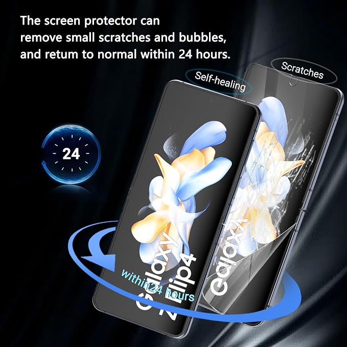 for iPhone 17 Pro Max Back Screen Protector Flexible Film Not Glass with Camera Lens Protector 2+2 Pack Self-Healing Anti Scratch HD Clear Soft TPU Protective Hydrogel Film