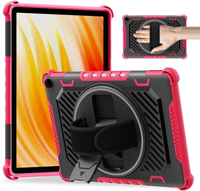 for Fire HD 10 &amp HD 10 Plus Tablet Case 13th Generation | with 360 Rotating Kickstand Hand Strap(No Screen Protector)