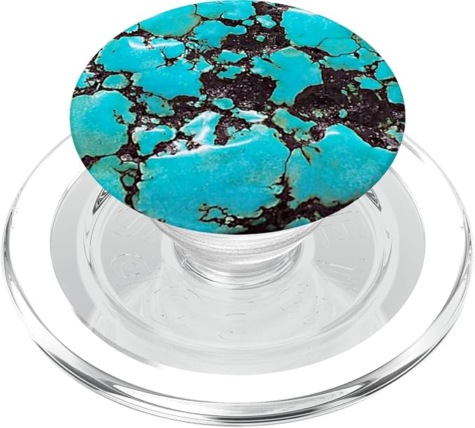Turquoise Marble Stone Slab Print Southern Glam Phone Grip PopSockets Adhesive PopGrip