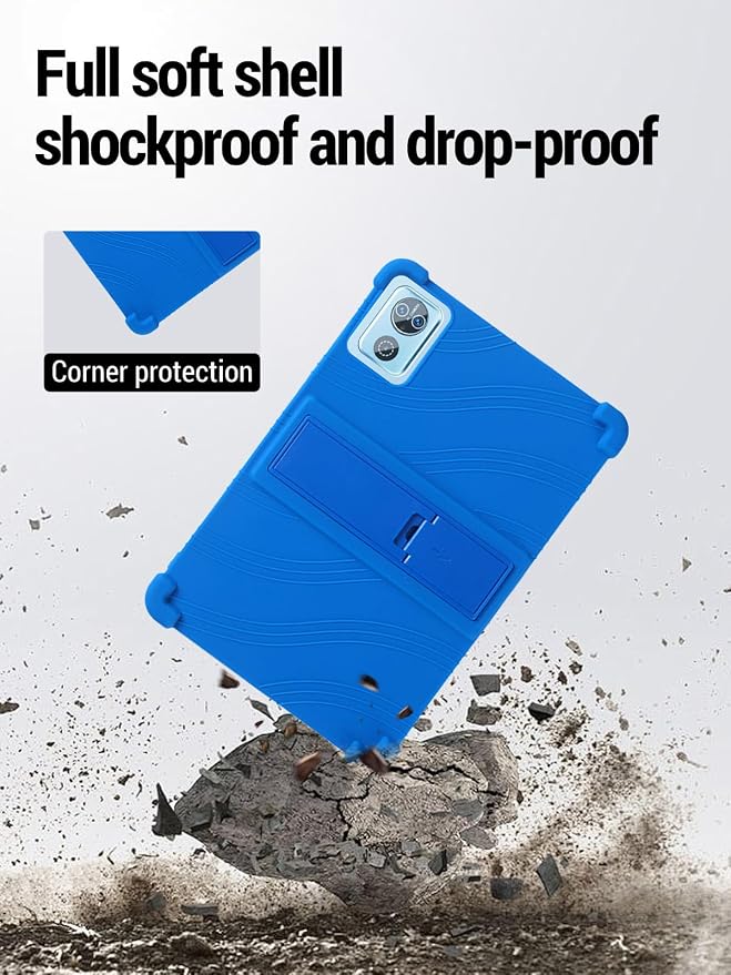 for DEERTiME E15 10 inch Android 15 Tablets Protective caseShockproof Lightweight Silicone Protective Cover with StandChild-Friendly ProtectionEasy to Clean DesignBlack
