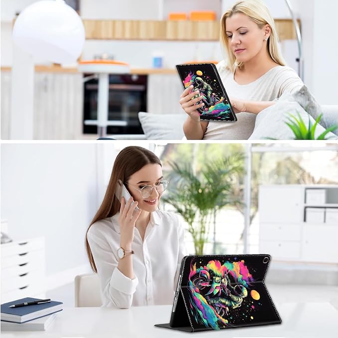Case for iPad A16 11th Gen 11 Inch (2025) 10th Gen 10.9 Inch (2022) Model A3354 A3355 A3356 A2696 A2757 A2777 ，Slim Fit Standing Cover with Auto Sleep/Wake，Frog Playing Guitar