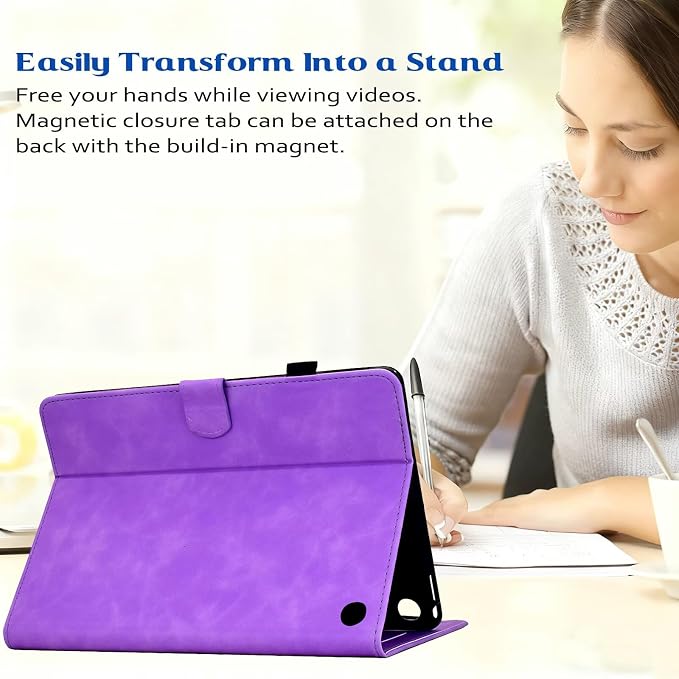 Case for Kindle Fire HD 10 &amp Fire HD 10 Plus 13th/11th Generation 2023 2021 | Synthetic Leather Flip Folio Stand Cover with Auto Wake/Sleep for Kindle Fire HD 10 &amp Fire HD 10 Plus Beach
