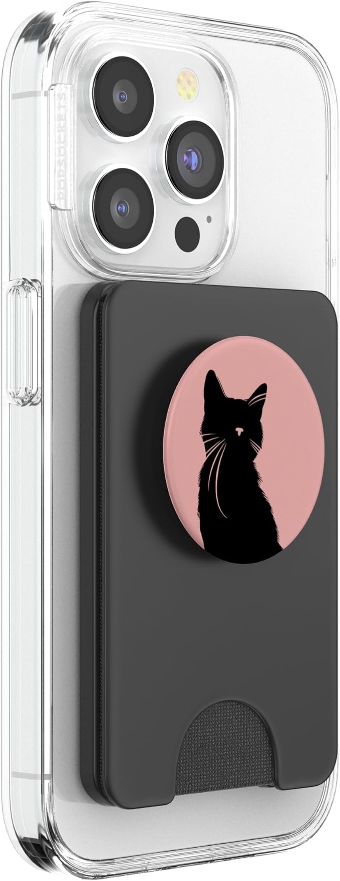 Black Rose Aesthetic Cat PopSockets PopGrip for MagSafe